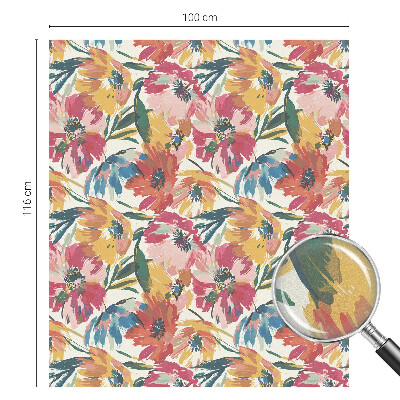 Zelfklevende anti inkijk folie glas in lood Bloemenexplosie