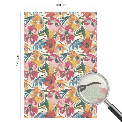 Zelfklevende anti inkijk folie glas in lood Bloemenexplosie