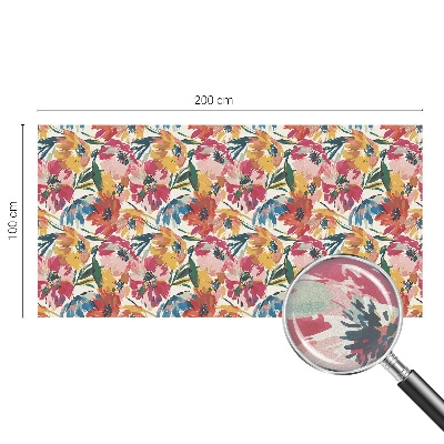 Zelfklevende anti inkijk folie glas in lood Bloemenexplosie