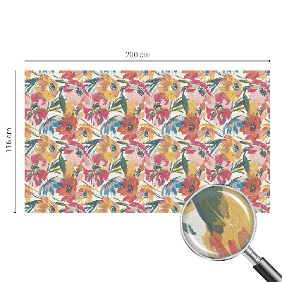 Zelfklevende anti inkijk folie glas in lood Bloemenexplosie