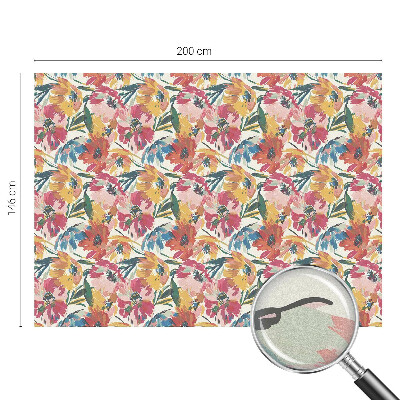 Zelfklevende anti inkijk folie glas in lood Bloemenexplosie