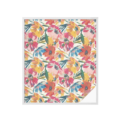 Zelfklevende anti inkijk folie glas in lood Bloemenexplosie