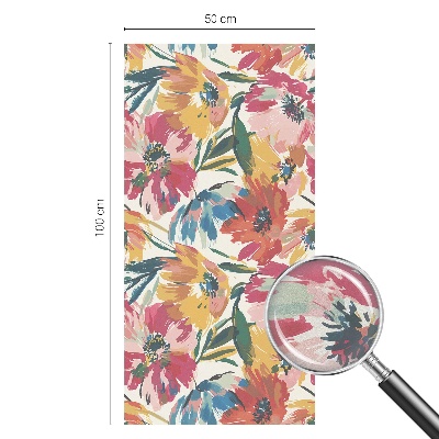 Zelfklevende anti inkijk folie glas in lood Bloemenexplosie