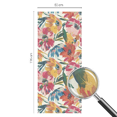 Zelfklevende anti inkijk folie glas in lood Bloemenexplosie