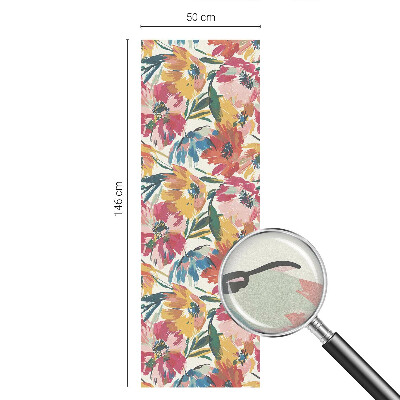 Zelfklevende anti inkijk folie glas in lood Bloemenexplosie