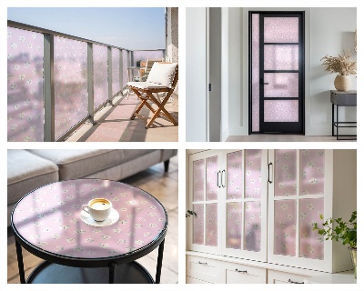 Zonwerende raamfolie Bloemenpatroon