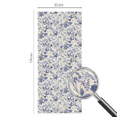 Zelfklevende raamfolie glas in lood Bloemensymmetrie