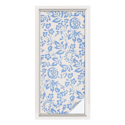 Zelfklevende anti inkijk folie glas in lood Bloemenbladeren