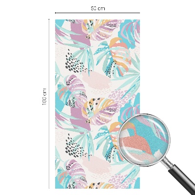 Zonwerende raamfolie glas in lood Abstracte jungle