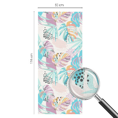 Zonwerende raamfolie glas in lood Abstracte jungle