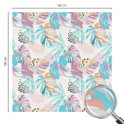 Zonwerende raamfolie glas in lood Abstracte jungle