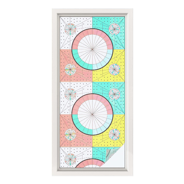 Zonwerende raamfolie Geometrische cirkels