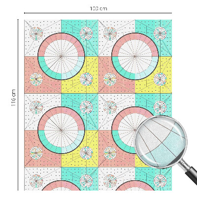 Zonwerende raamfolie Geometrische cirkels