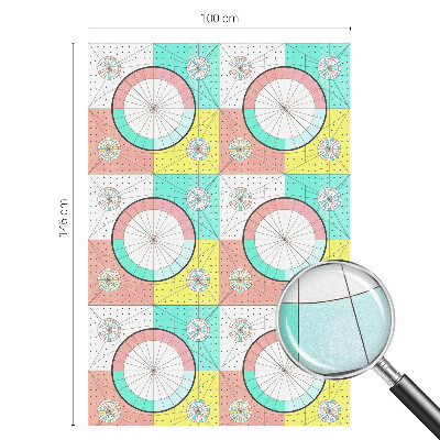 Zonwerende raamfolie Geometrische cirkels