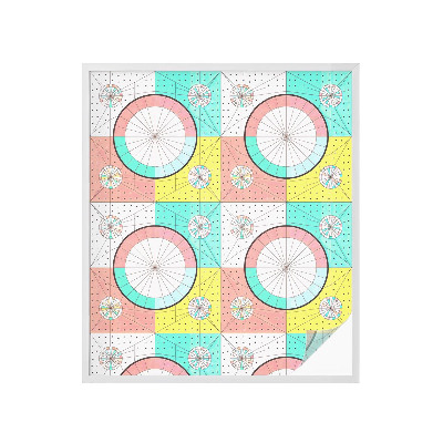 Zonwerende raamfolie Geometrische cirkels