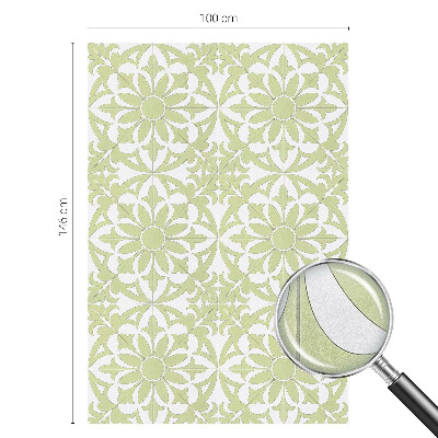 Zelfklevende anti inkijk folie glas in lood Groen ornament