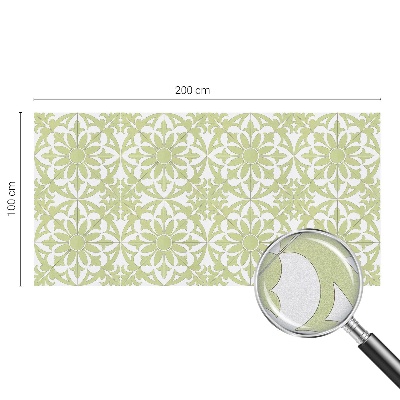 Zelfklevende anti inkijk folie glas in lood Groen ornament