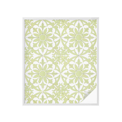 Zelfklevende anti inkijk folie glas in lood Groen ornament