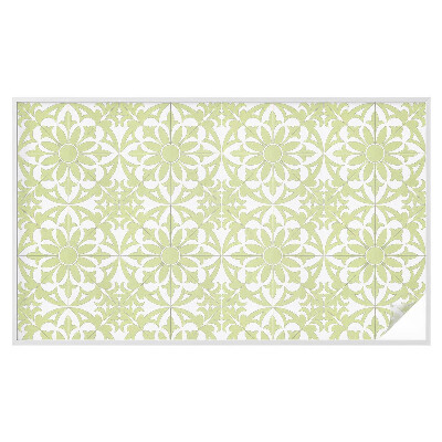 Zelfklevende anti inkijk folie glas in lood Groen ornament