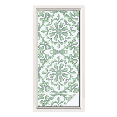 Zelfklevende anti inkijk folie glas in lood Groene bladeren