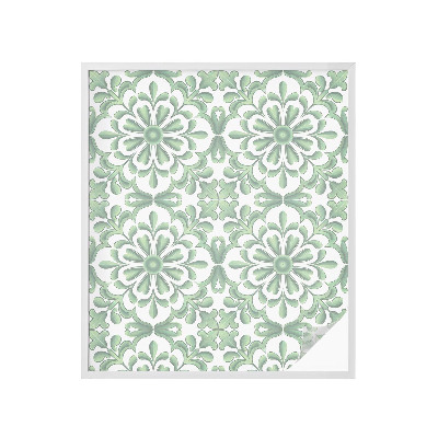 Zelfklevende anti inkijk folie glas in lood Groene bladeren