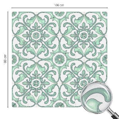 Zonwerende raamfolie glas in lood Groene symmetrie