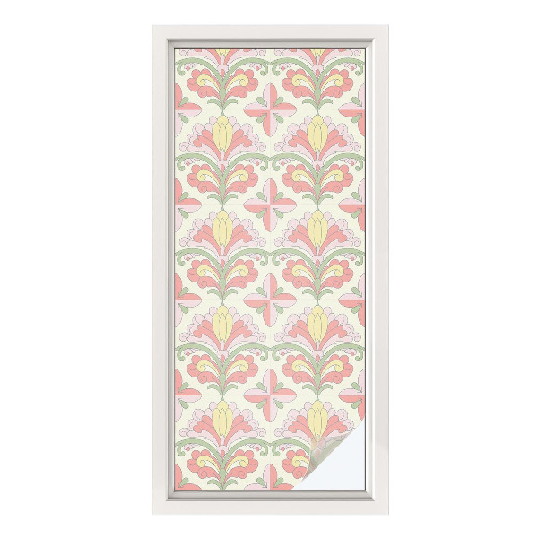 Zelfklevende raamfolie glas in lood Plant elegantie