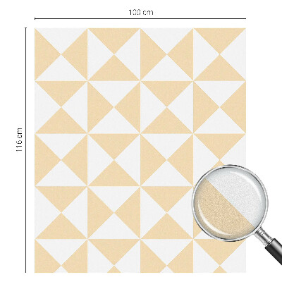 Zelfklevende anti inkijk folie glas in lood Geometrische driehoeken