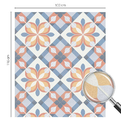 Zelfklevende anti inkijk folie glas in lood Kleurrijke symmetrie