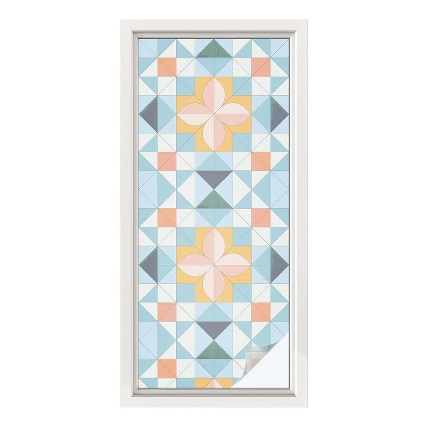 Zonwerende raamfolie Kleurrijke geometrie