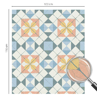 Zelfklevende raamfolie glas in lood Kleurrijke symmetrie