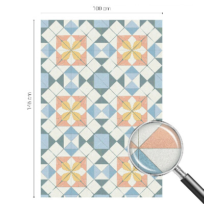 Zelfklevende raamfolie glas in lood Kleurrijke symmetrie