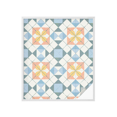 Zelfklevende raamfolie glas in lood Kleurrijke symmetrie