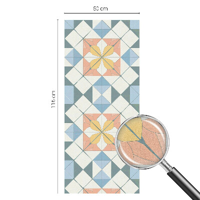 Zelfklevende raamfolie glas in lood Kleurrijke symmetrie
