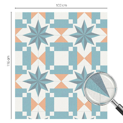 Zelfklevende anti inkijk folie glas in lood Blauwe sterren