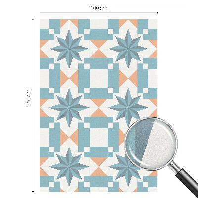 Zelfklevende anti inkijk folie glas in lood Blauwe sterren