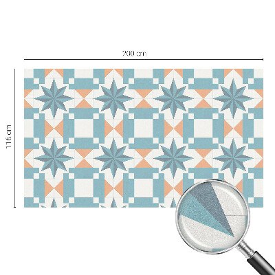 Zelfklevende anti inkijk folie glas in lood Blauwe sterren