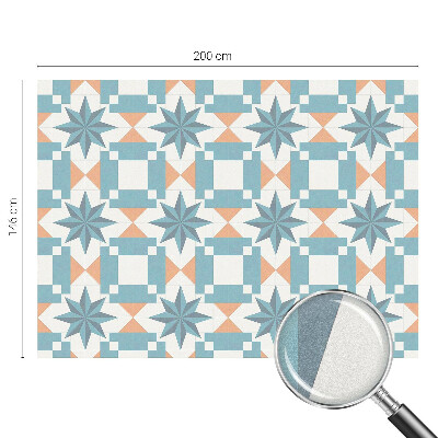 Zelfklevende anti inkijk folie glas in lood Blauwe sterren