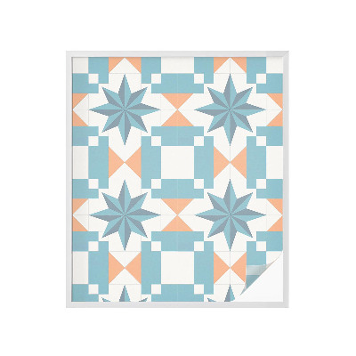 Zelfklevende anti inkijk folie glas in lood Blauwe sterren