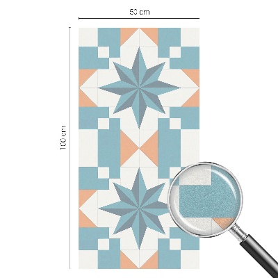 Zelfklevende anti inkijk folie glas in lood Blauwe sterren