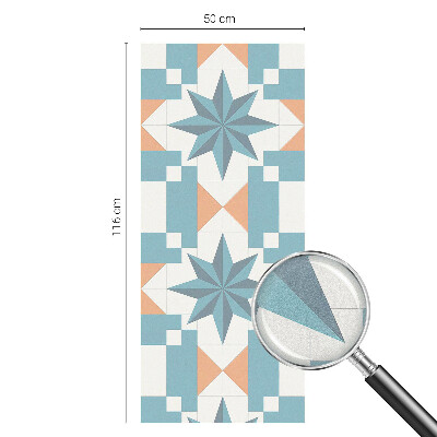 Zelfklevende anti inkijk folie glas in lood Blauwe sterren