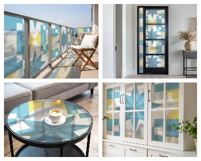 Zonwerende raamfolie Blauwe sterren