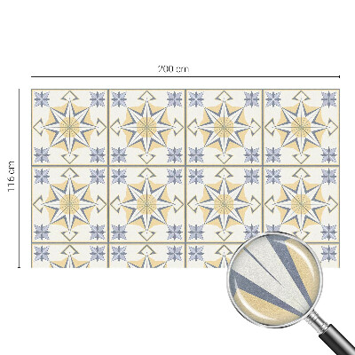 Zelfklevende anti inkijk folie glas in lood Geometrische sterren