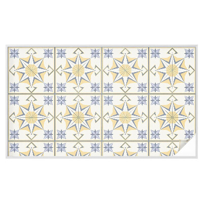 Zelfklevende anti inkijk folie glas in lood Geometrische sterren