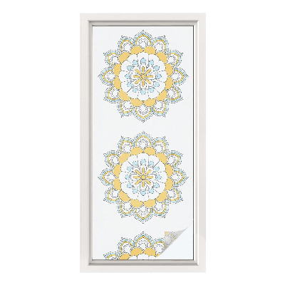 Zelfklevende raamfolie glas in lood Kleurrijke mandala's