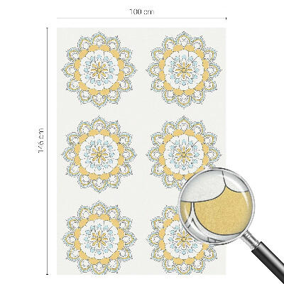 Zelfklevende raamfolie glas in lood Kleurrijke mandala's