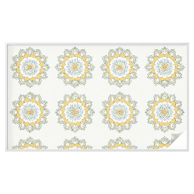 Zelfklevende raamfolie glas in lood Kleurrijke mandala's