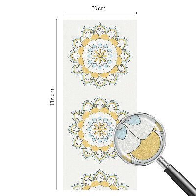 Zelfklevende raamfolie glas in lood Kleurrijke mandala's