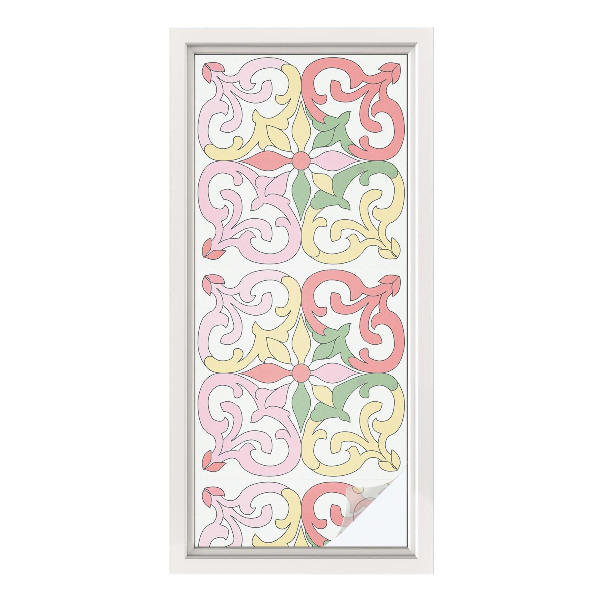 Zonwerende raamfolie Bloemenornamenten