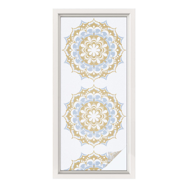 Zelfklevende raamfolie glas in lood Boho mandala's
